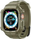 Spigen Apple Watch Ultra (49 mm), Szilikon védőkeret, ütésálló, szíjjal, Spigen Rugged Armor Pro, zöld (RS136188) (RS136188)