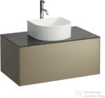 Laufen Sonar 77, 5x45, 5x34 cm-es 1 fiókos alsószekrény csaplyuk furattal H812340, H812341, H812342, H812343 mosdóhoz, Titanium&Nero Marquina H4054150341421 (H4054150341421)