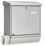 Burg Wächter ComfortSet 91300 SI nagyméretű kerítésen kívüli postaláda újságtartóval (BW32660) - lakat
