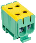 Tracon Főáramköri leágazó kapocs, sínre szerelhető, kék, zöld/sárga 6-50mm2 (FLEAL-50-2KZS)