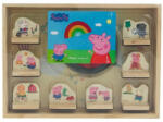 Peppa Pig Set creativ cu 8 stampile din lemn, Peppa Pig (3800157271530)