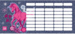 LIZZY CARD Lovas órarend mini 77x178mm, kétoldalas 77x178mm, kétoldalas, OJS Girl Filly (LIZ-23074501) - officetrade
