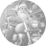  PontPöttyöző - Modern Télapó Méret: 50x50cm, Keretezés: Kerek keret, Szín: Kék