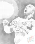  PontPöttyöző - Kobe Bryant 2 Méret: 40x50cm, Keretezés: Keret nélkül (csak a vászon), Szín: Piros