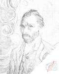  PontPöttyöző - Vincent Van Gogh Méret: 30x40cm, Keretezés: Keret nélkül (csak a vászon), Szín: Fekete