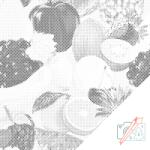  PontPöttyöző - Gyümölcskavalkád Méret: 50x50cm, Keretezés: Keret nélkül (csak a vászon), Szín: Zöld