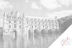  PontPöttyöző - Chenonceau Méret: 40x60cm, Keretezés: Keret nélkül (csak a vászon), Szín: Zöld