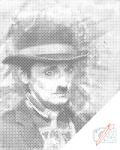  PontPöttyöző - Charlie Chaplin Méret: 40x50cm, Keretezés: Keret nélkül (csak a vászon), Szín: Fekete