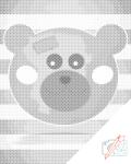  PontPöttyöző - Medve a plakátról Méret: 30x40cm, Keretezés: Keret nélkül (csak a vászon), Szín: Kék