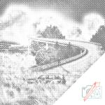  PontPöttyöző - Ahova elvisznek a lábaink Méret: 50x50cm, Keretezés: Keret nélkül (csak a vászon), Szín: Kék