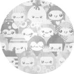  PontPöttyöző - Cukiságcunami Méret: 50x50cm, Keretezés: Kerek keret, Szín: Zöld