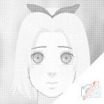  PontPöttyöző - Sakura Hanuro Méret: 50x50cm, Keretezés: Keret nélkül (csak a vászon), Szín: Piros