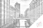  PontPöttyöző - Hamburg, Németország Méret: 40x60cm, Keretezés: Keret nélkül (csak a vászon), Szín: Kék