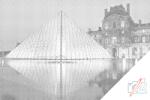  PontPöttyöző - Louvre múzeum Méret: 40x60cm, Keretezés: Keret nélkül (csak a vászon), Szín: Piros