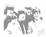  PontPöttyöző - Beatles Méret: 30x40cm, Keretezés: Keret nélkül (csak a vászon), Szín: Fekete