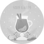  PontPöttyöző - Forralt bor Méret: 50x50cm, Keretezés: Kerek keret, Szín: Piros