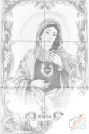  PontPöttyöző - Madonna Méret: 40x60cm, Keretezés: Keret nélkül (csak a vászon), Szín: Fekete