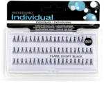  Gene False Profesionale, Fir Cu Fir, 60 gene individuale, Flare Short Black, 10 mm