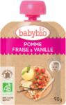 BABYBIO Desert Bio din mere, capsuni si vanilie, +6 luni, 90 g, BabyBio