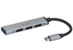 Tracer HUB USB H40, TRACER, Aluminiu, 4 porturi, 1 x USB 3.0, 3 x USB 2.0, Cu USB-C (Gri/Negru) (TRAPOD46999)
