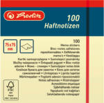 Herlitz Bloc notite adezive Herlitz, 75 x 75 mm, 100 file, galben (0790287)