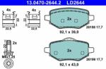 ATE set placute frana, frana disc ATE Ceramic 13.0470-2644.2 (13.0470-2644.2)