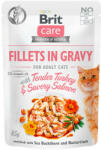 Brit Care Cat alutasak pulyka/lazac szószban 85g