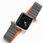 Dux Ducis Magnetic Strap Apple Watch Ultra Magnetic Bracelet Gray Orange Strap (Chain Version) - vexio