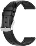 Techsuit Curea pentru Samsung Galaxy Watch (46mm) / Gear S3, Huawei Watch GT / GT 2 / GT 2e / GT 2 Pro / GT 3 (46 mm) - Techsuit Watchband 22mm (W007) - Black (KF238586) - vexio