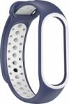 Eternico Sporty Xiaomi Mi band 5/6/7 szíj - Aqua Blue and White (APW-XMI7SP-ABW)