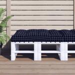 vidaXL Pernă de paleți, negru carouri, 120x80x12 cm, textil (360529)