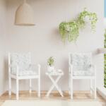 vidaXL Perne de scaun spătar jos, 2 buc. , model frunze, textil (360347)