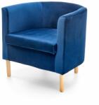 Halmar CLUBBY 2 fotel sötétkék / natúr