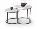 Halmar OREO asztal szett-fehér márvány / fekete - sprintbutor