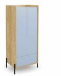 Halmar MOBIUS szekrény 2D szín: hikora tölgy/kék horizont - sprintbutor