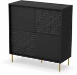 Halmar BULLET KM-2 komód, fekete / arany - sprintbutor