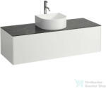 Laufen Sonar 117, 5x45, 5x34 cm-es 1 fiókos alsószekrény csaptelep és mosdó kivágással H812340, H812341, H812342, H812343 mosdókhoz, Matt fehér&Nero Marquina H4054250341431 (H4054250341431)