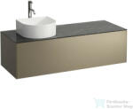 Laufen Sonar 117, 5x45, 5x34 cm-es 1 fiókos alsószekrény csaptelep és mosdó kivágással H812340, H812341, H812342, H812343 mosdókhoz, Titanium&Nero Marquina H4054260341421 (H4054260341421)