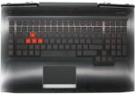 HP Omen 17T-AN0, 17-AN1, gyári új román háttér-világításos fekete-piros billentyűzet modul touchpaddal (150W, kis Center-Pin nyílás) (931690-271)