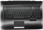HP Omen 17T-AN100, 17-AN102X, AN-105TX, gyári új magyar fekete-fehér háttér-világításos billentyűzet modul touchpaddal (150W, kis Center-Pin nyílás) (L14994-211)
