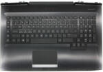 HP Omen 17T-AN0, 17-AN1, gyári új román háttér-világításos fekete-fehér billentyűzet modul touchpaddal (150W, kis Center-Pin nyílás) (L14993-271)
