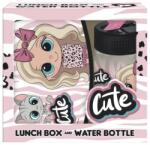 DERFORM Set cutie de prânz copii + sticlă de apă, model Best friends