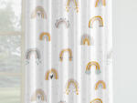 Goldea gyerek pamut függöny - festett szivárványok 220x150 cm
