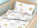 Goldea gyermek pamut ágyneműhuzat kiságyba - festett szivárványok 100 x 135 és 40 x 60 cm