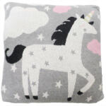 Bizzi Growin Perna Decor Bumbac Unicorn Gri/Roz (BG045) - roua