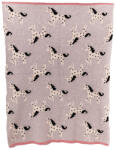 Bizzi Growin Paturica Tricotata din Bumbac Unicorni Gri cu Alb (BG031) - roua