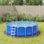 vidaXL Acoperire geotextil piscină, gri deschis, Ø366 cm, poliester (94217)