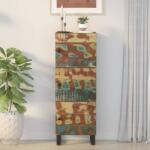 vidaXL Dulap înalt cu 3 uși, 40x33x110 cm, lemn masiv recuperat & fier (352931) Comoda