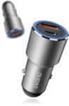 Dudao Incarcator auto Dudao R4PQ, USB + USB-C, Power Delivery, 22.5W, gri - pcone