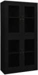 vidaXL fekete acél és edzett üveg irodai szekrény 90 x 40 x 180 cm (335940)